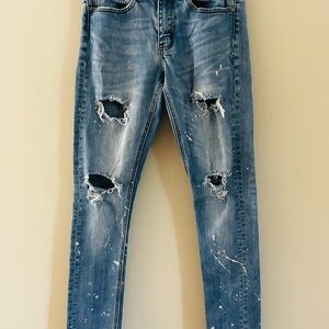Distressed Blue Jeans for woman size 28 great color